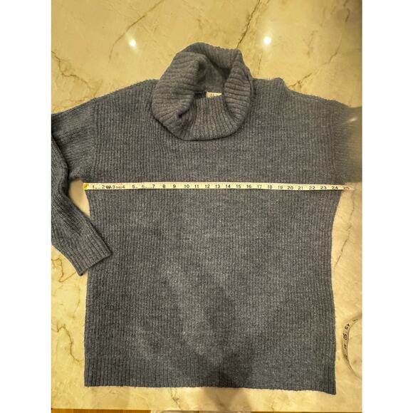 Style & Co Sweater 2X Cozy Cowlneck Tunic Blue Heather Cabincore Plus Size - Picture 4 of 8